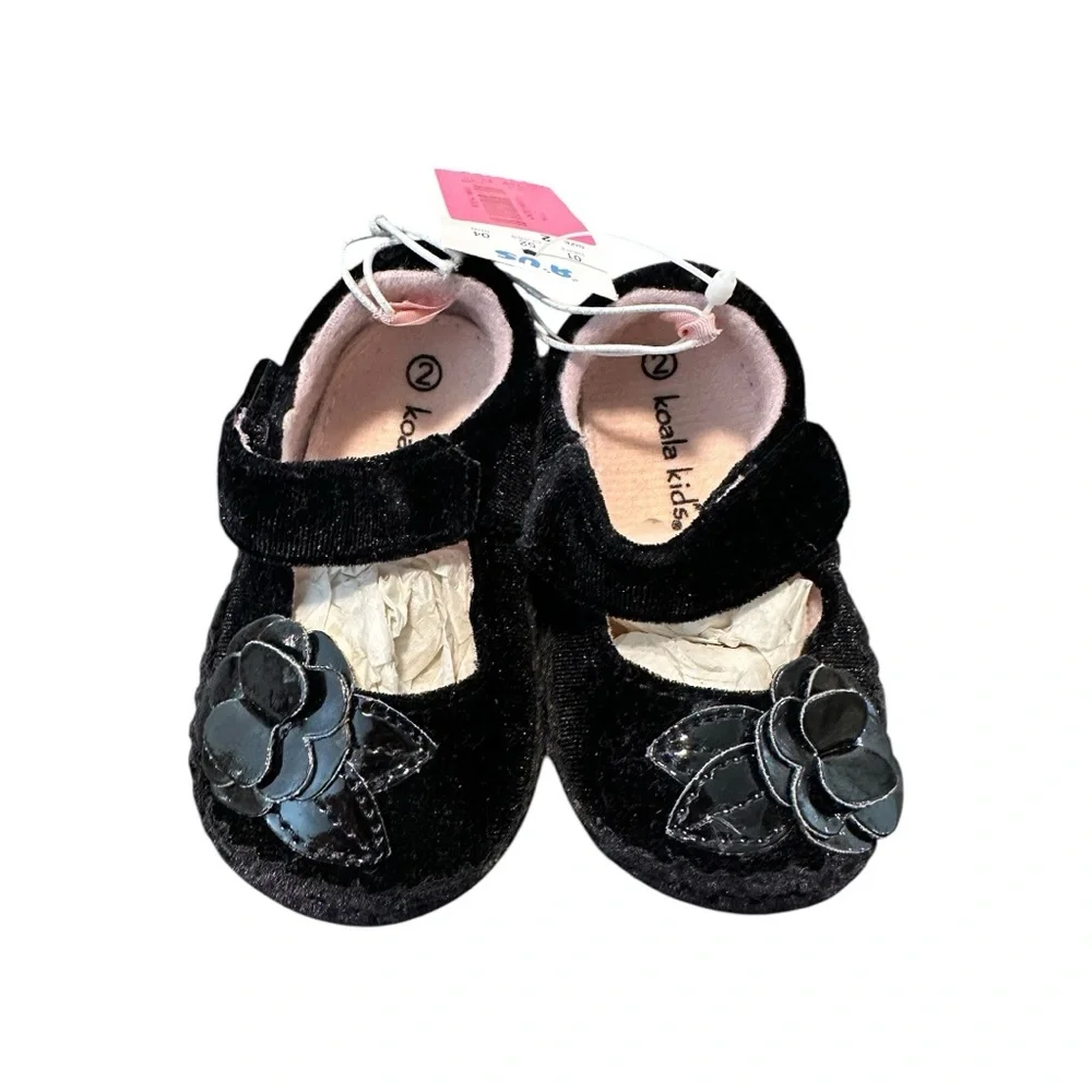 Koala Kids | Black Infant Dress Shoes | Size 2 | NWT | BRAND NEW